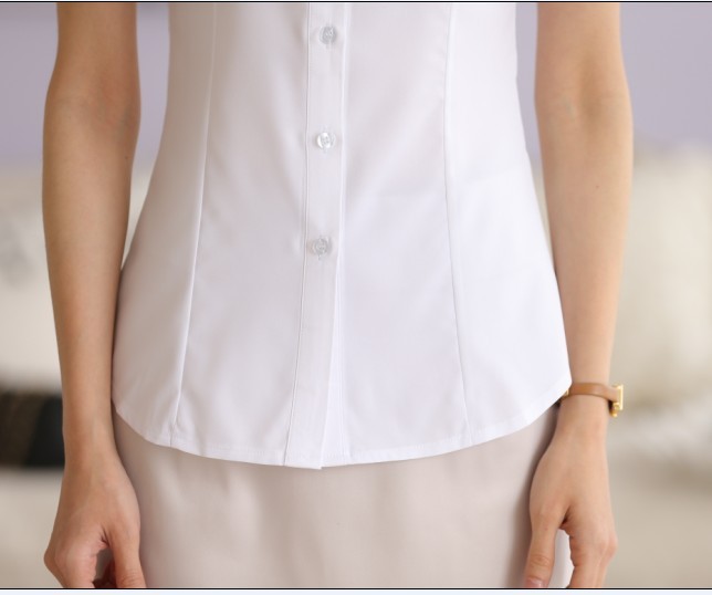 白襯衫OL套裝襯衫面試服裝(改良版  短袖)女裝制服wcps13