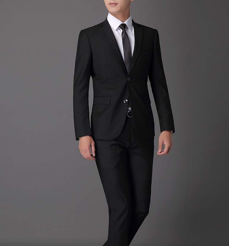 高品質男上班婚禮西裝外套(純黑色)mcpj11